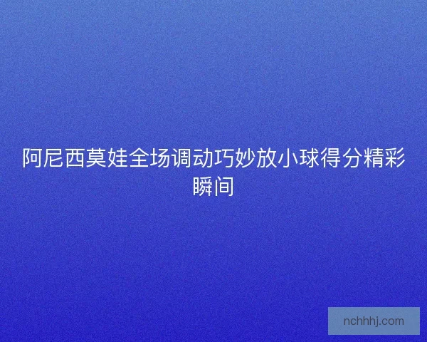 阿尼西莫娃全场调动巧妙放小球得分精彩瞬间
